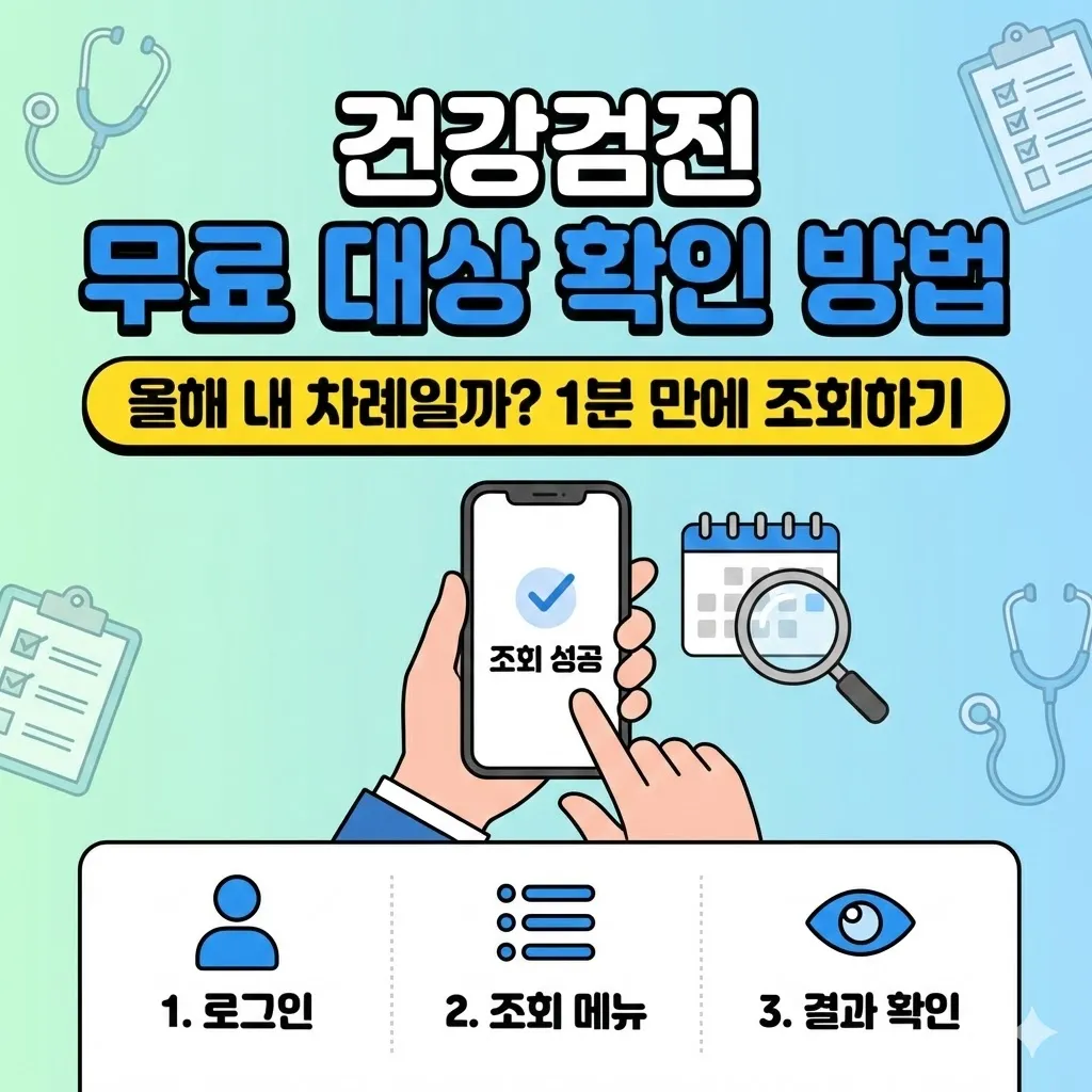 건강검진 무료 대상 확인 방법, 올해 내 차례일까? 1분 만에 조회하기