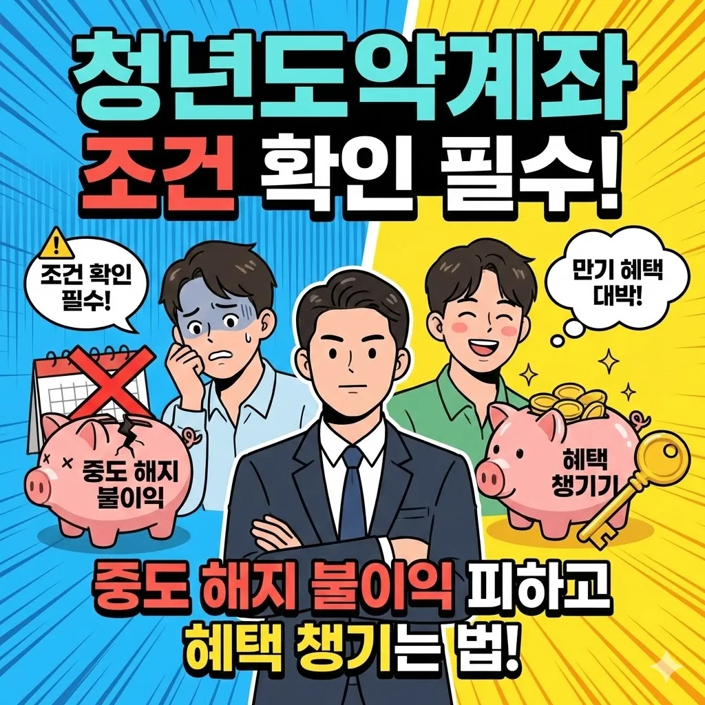 청년도약계좌 조건 확인 필수! 중도 해지 불이익 피하고 혜택 챙기는 법
