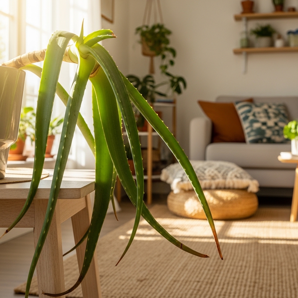 알로에 잎 처짐 이유