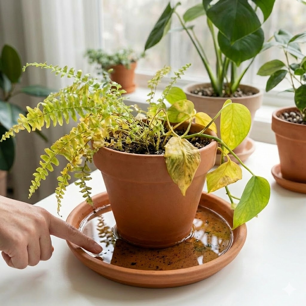 화분 밑에 물이 고이면 왜 위험할까?