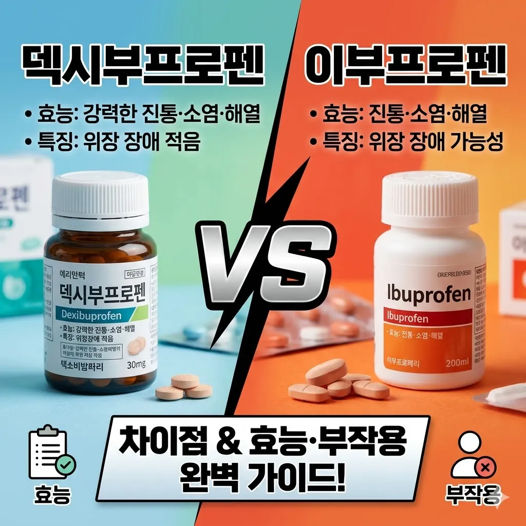 덱시부프로펜 효능 부작용 이부프로펜 차이점 완벽 정리