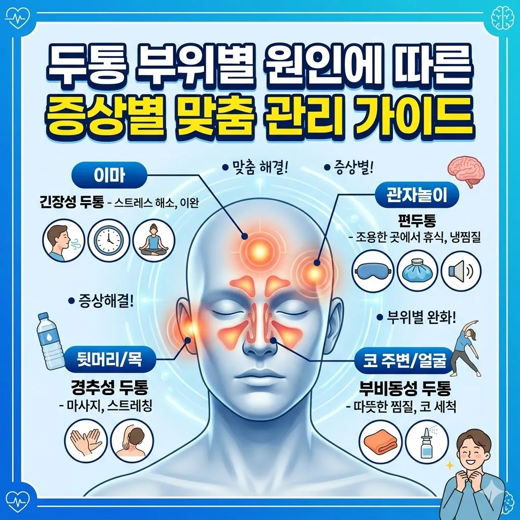 두통 부위별 원인에 따른 증상별 맞춤 관리 가이드