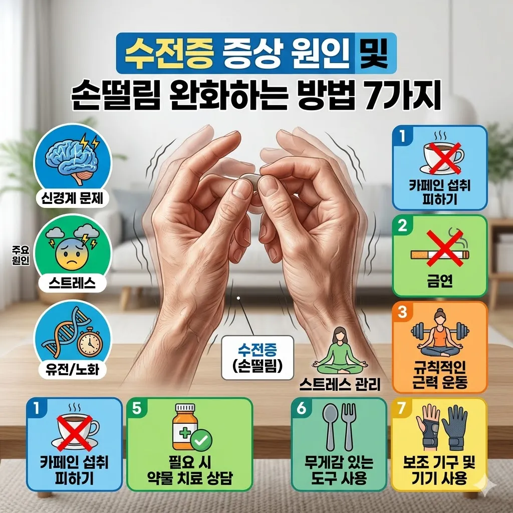 수전증 증상 원인 및 손떨림 완화하는 방법 7가지