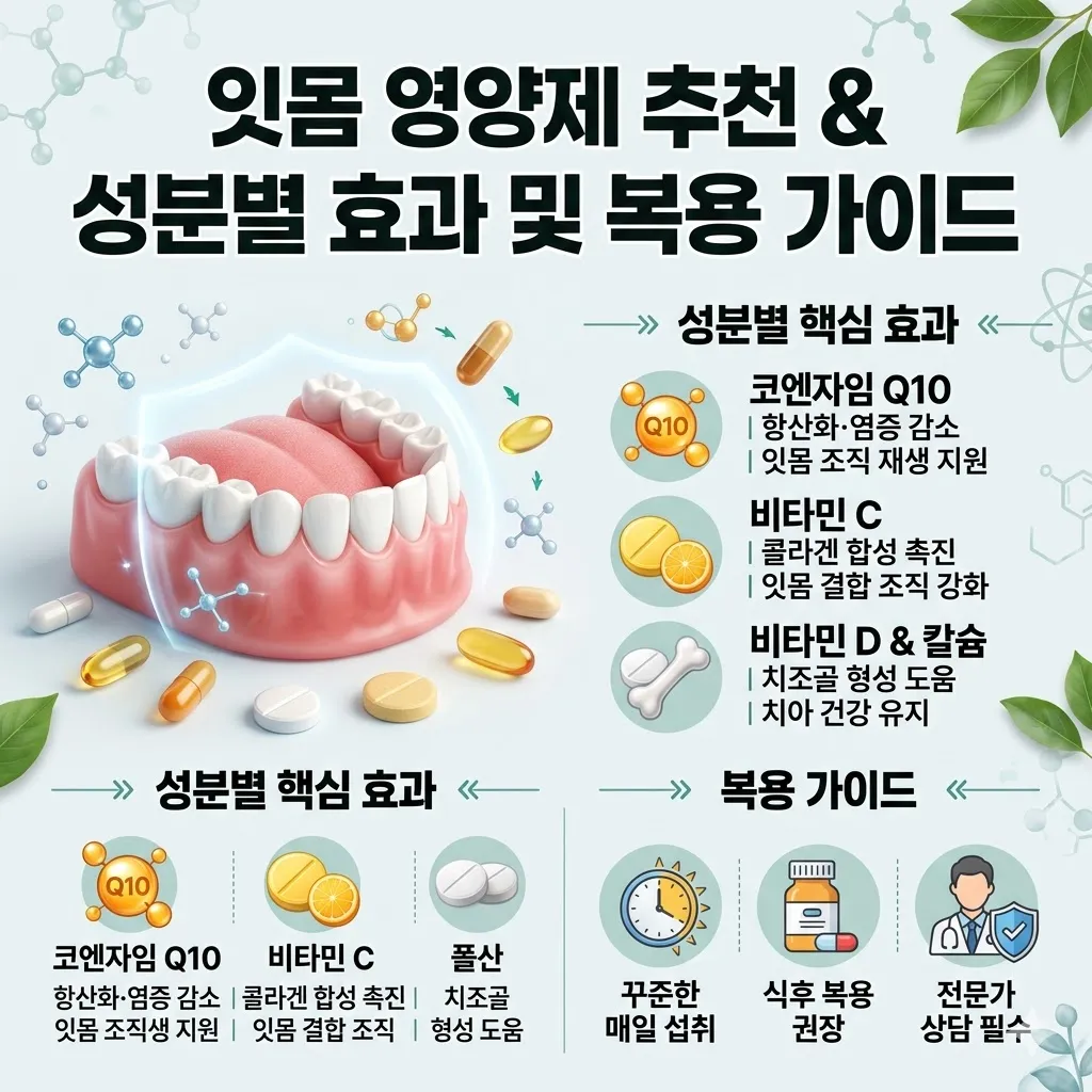 잇몸 영양제 추천 성분별 효과 및 복용 가이드