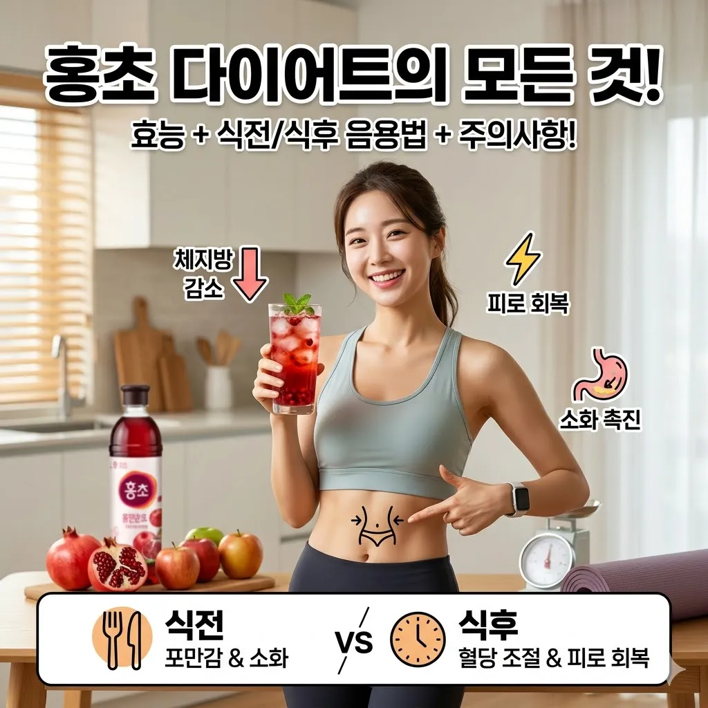 홍초 다이어트 효능과 식전 식후 음용법 및 주의사항