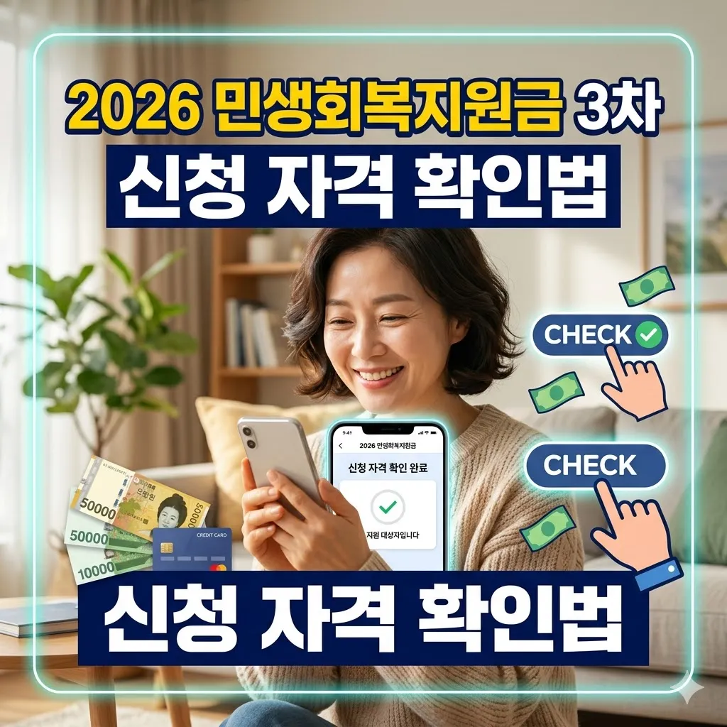 민생회복지원금 3차 신청 자격 확인법(2026년)