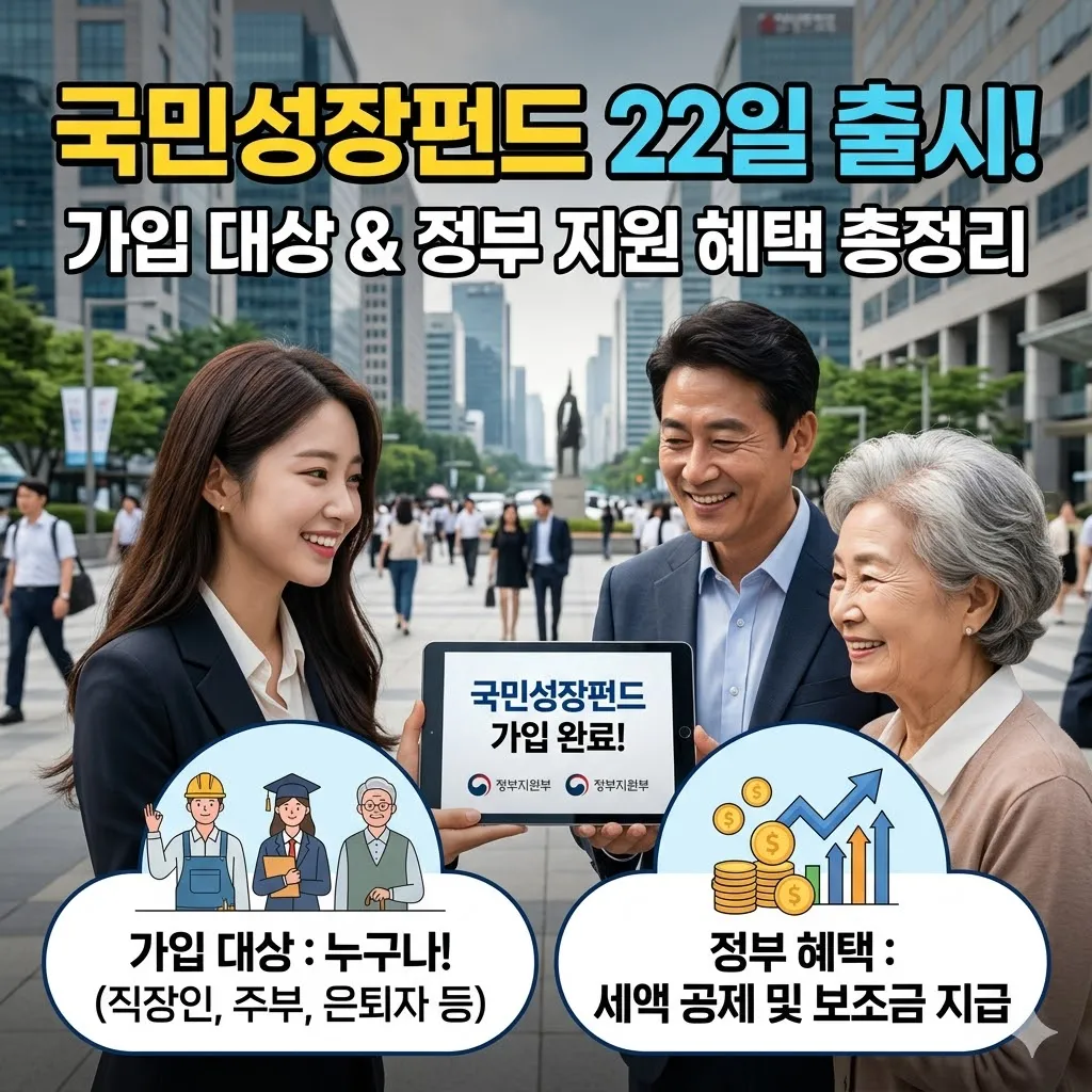 국민성장펀드 22일 출시 펀드 가입 대상 및 정부 지원 혜택 총정리