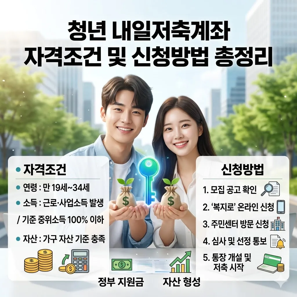 청년 내일저축계좌 신청방법 및 자격조건 총정리