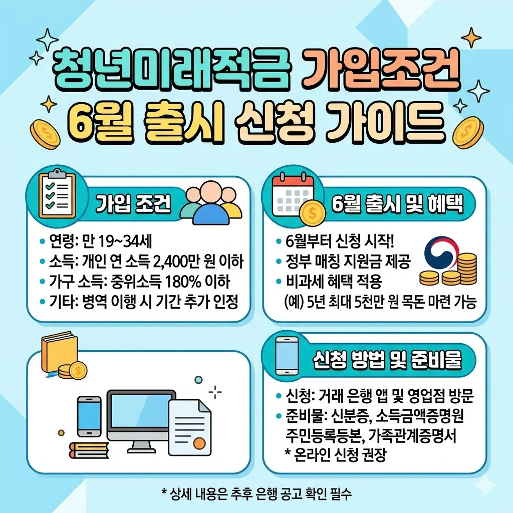 청년미래적금 가입조건 6월 출시 신청 가이드