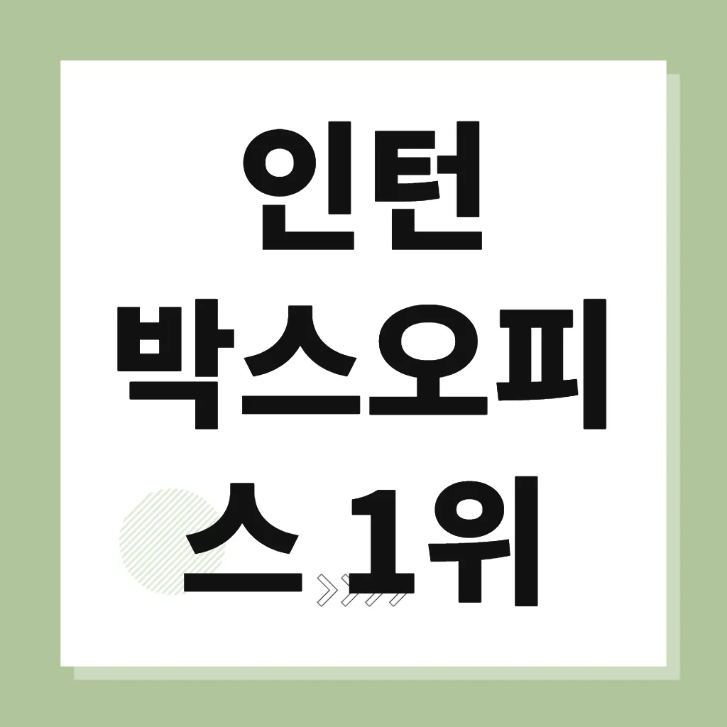 인턴 박스오피스 1위