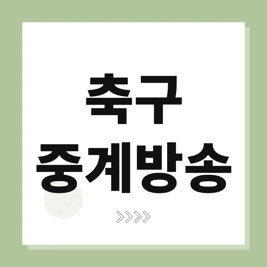 축구 중계방송