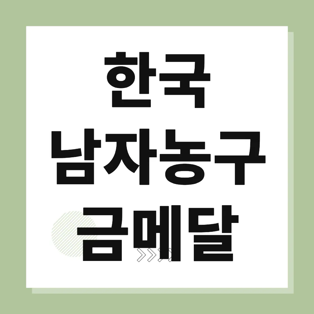 한국 남자농구 금메달